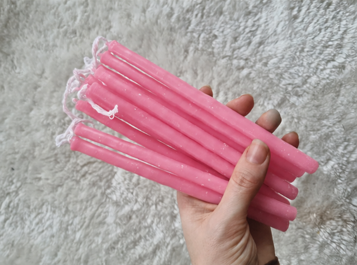 10 stk. Mayan Candles ~ pink (helbred & håb)