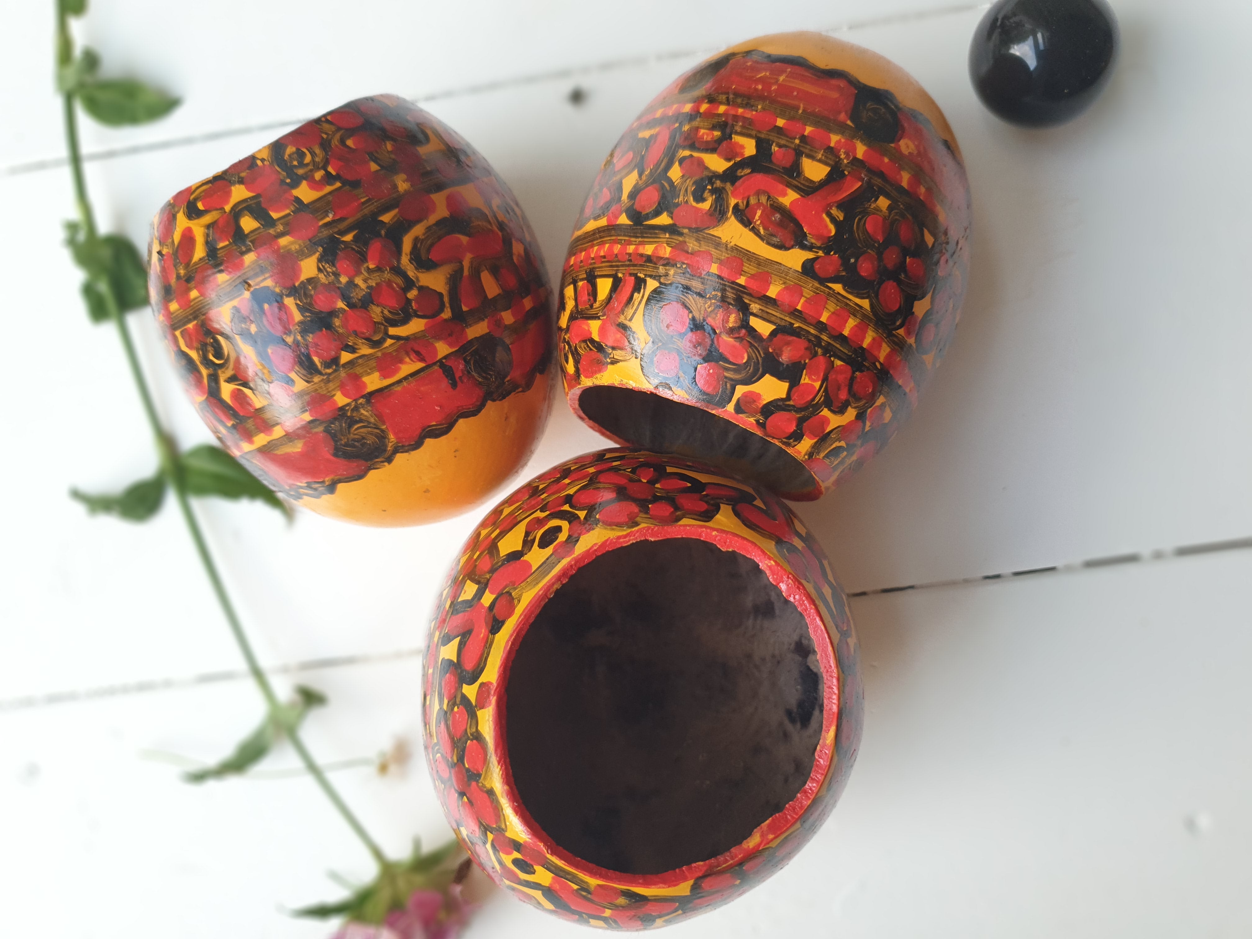 Jicaras ~ traditionelle cacao kopper fra mayafolket