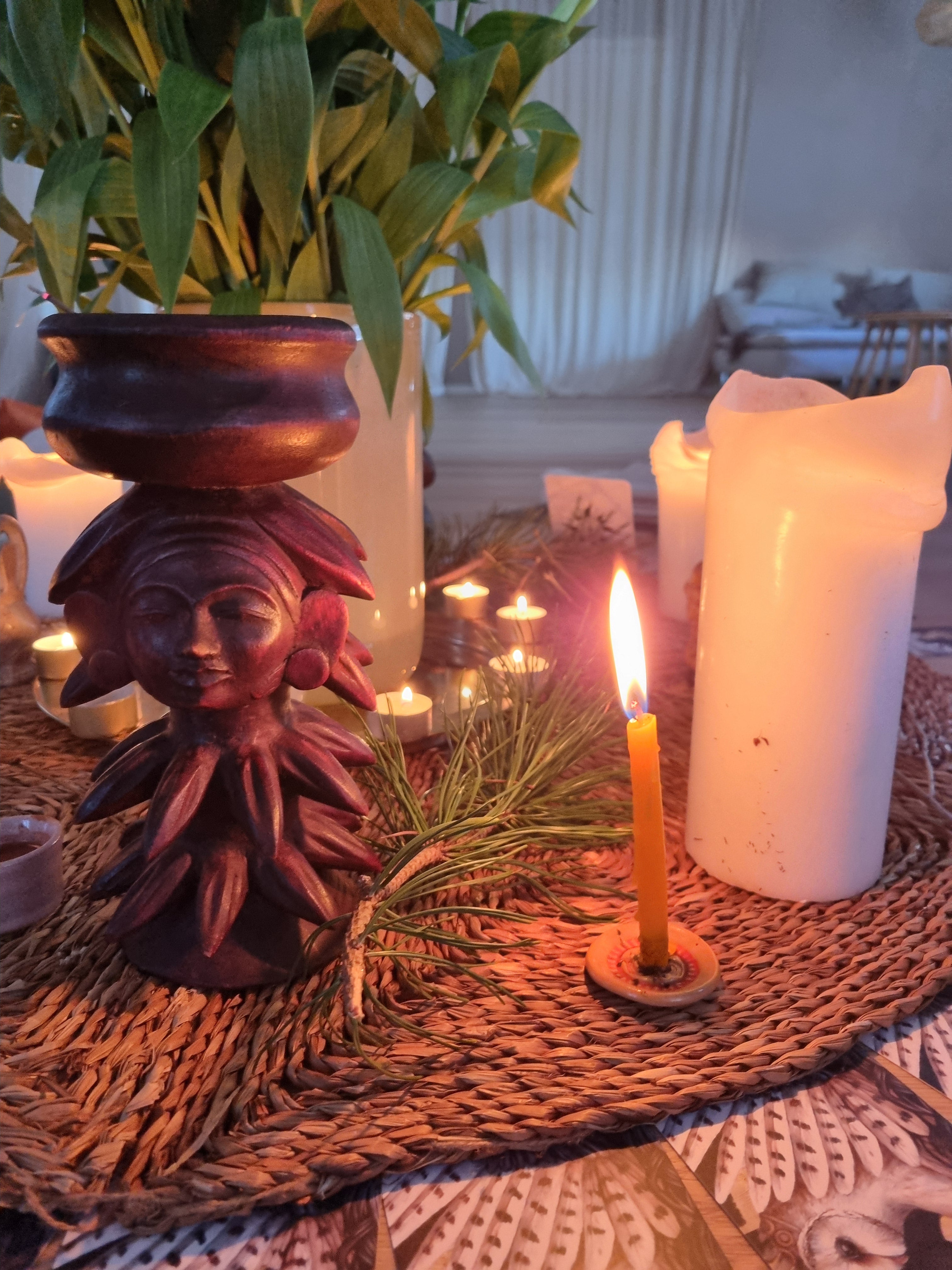 10 stk. Mayan Candles ~ gul (Overflod & healing)