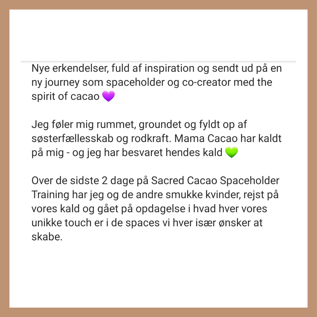 Sacred Cacao Guardian Training