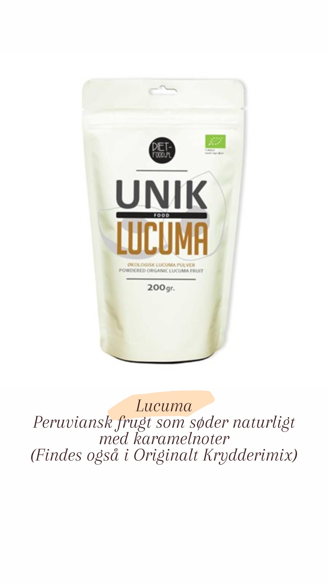 Lucuma pulver, 200g (Økologisk)