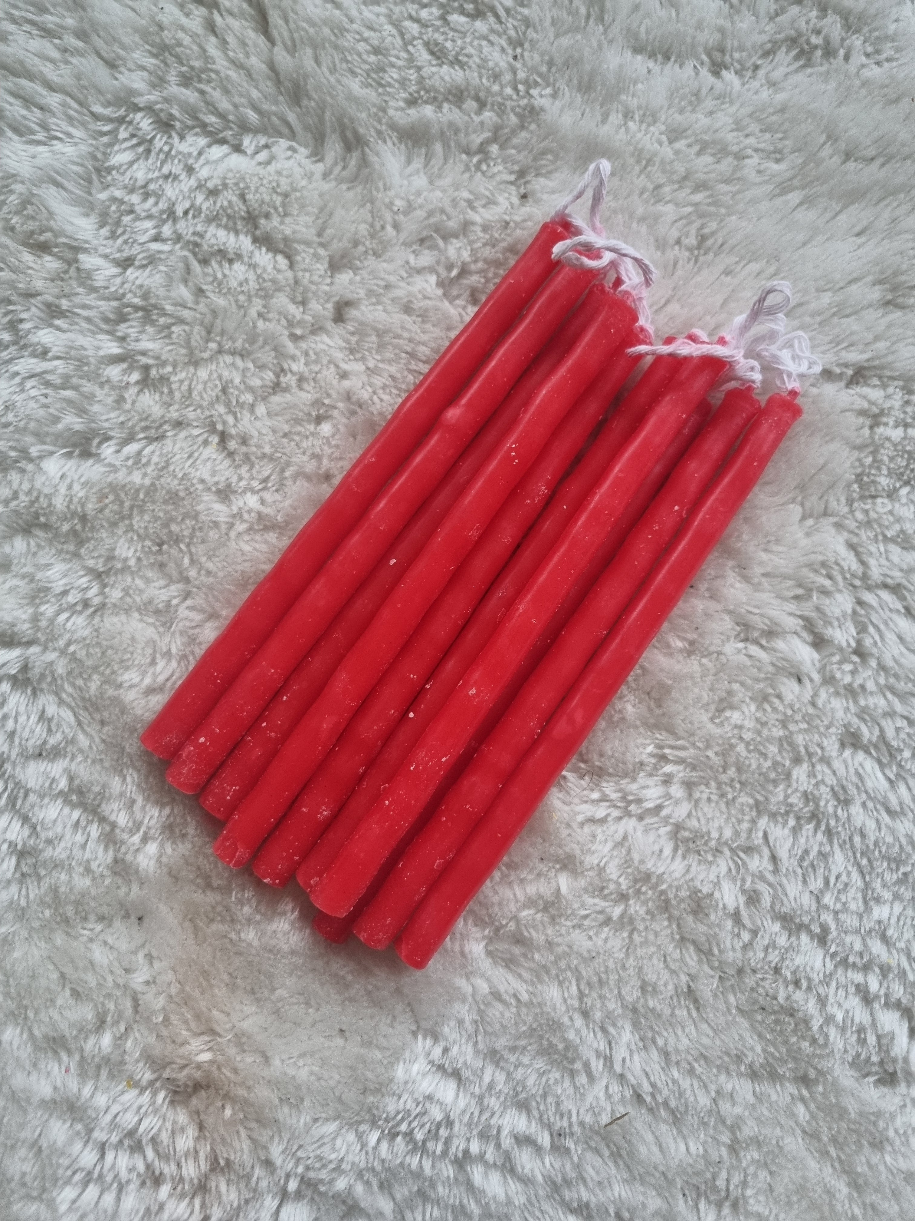 10 stk. Mayan Candles ~ rød (styrke & lys)