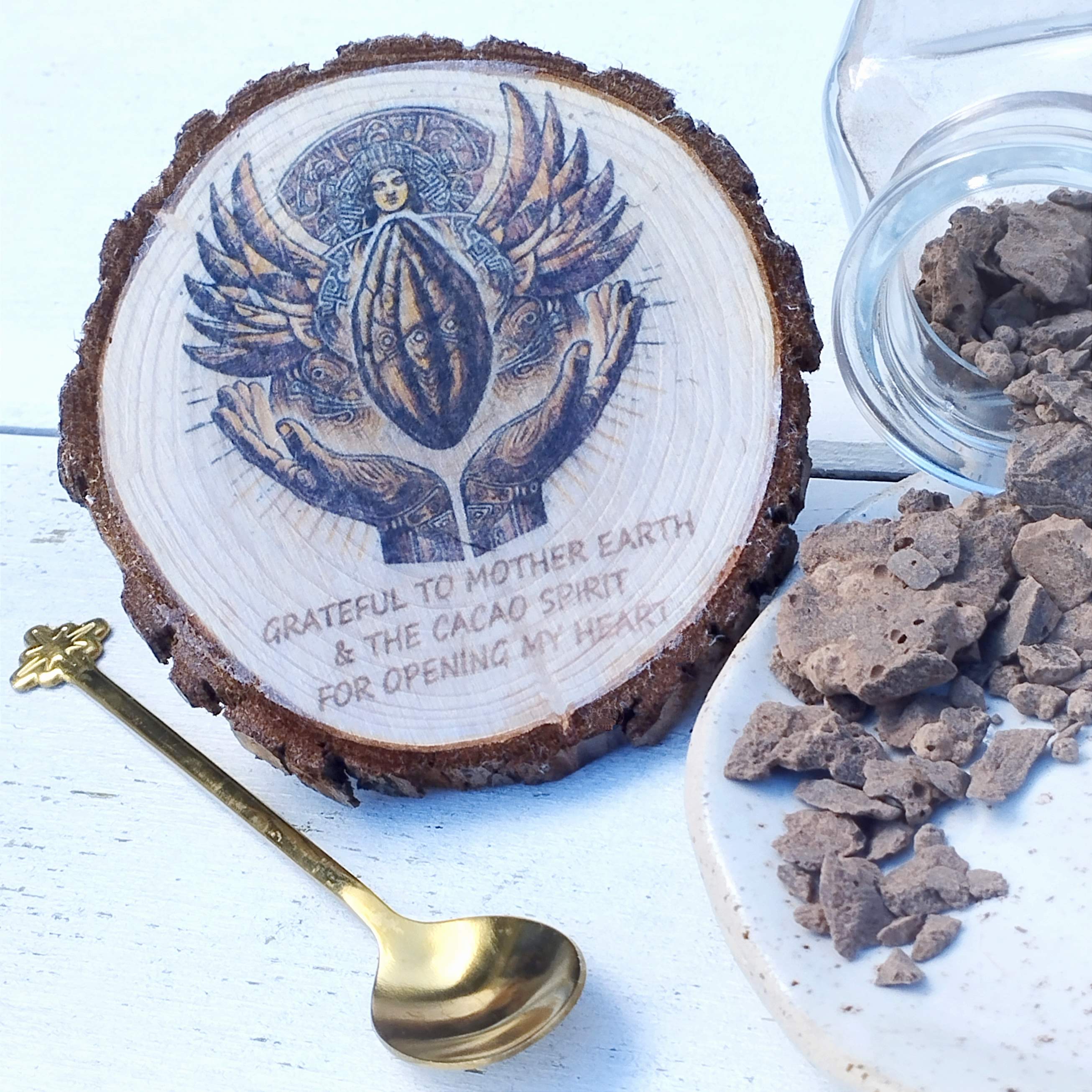 "Grateful to Mother Earth" ritual item (træ)