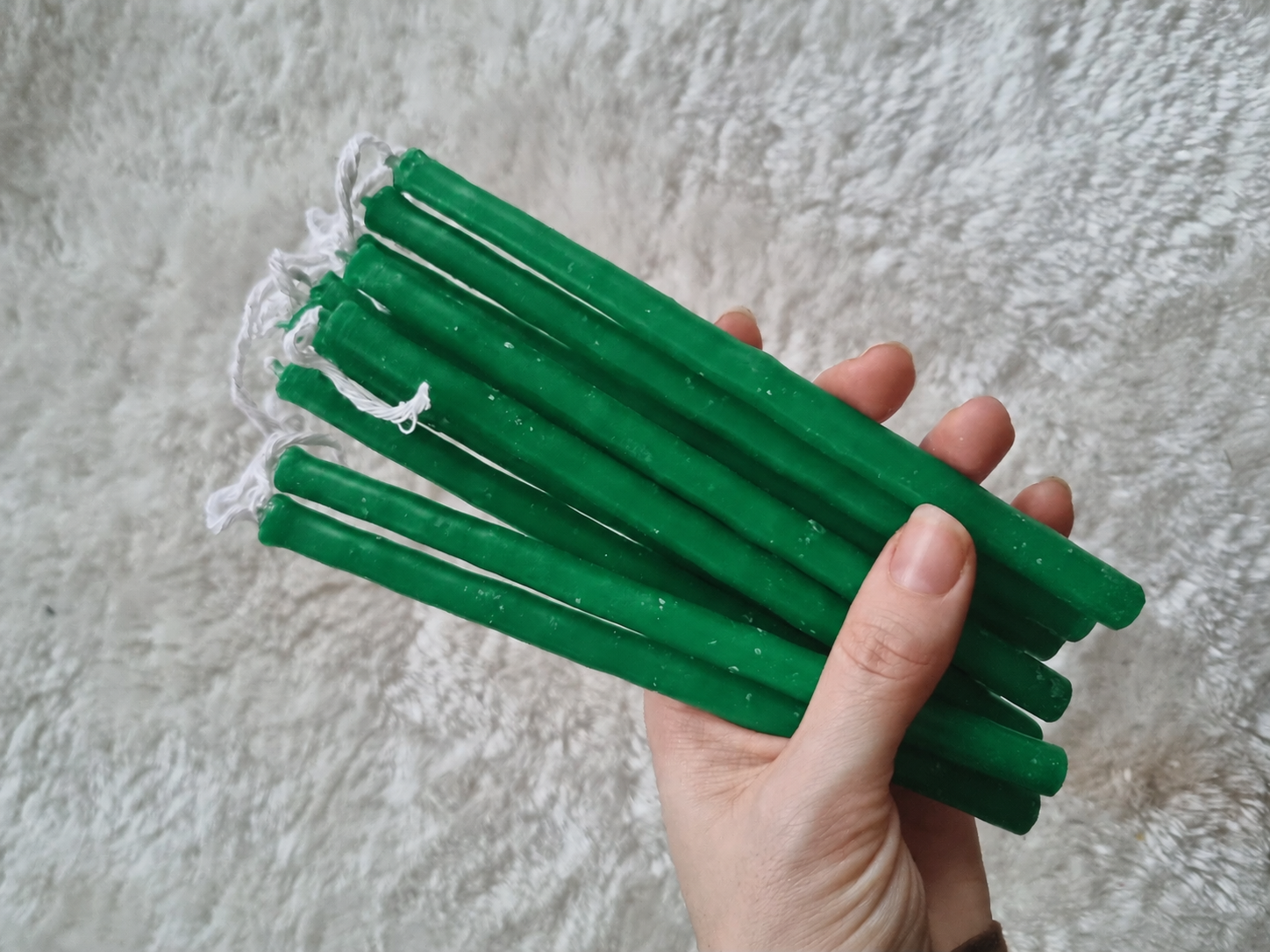 10 stk. Mayan Candles ~ grøn (forbindelse til Jordens hjerte)